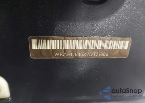 2007 BMW 750Li from USA, damaged, VIN WBAHN835X7DT71886